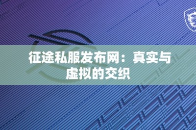 征途私服发布网：真实与虚拟的交织