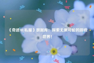 《奇迹MU私服》数据库：探索无限可能的游戏世界！