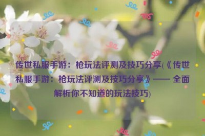 传世私服手游：枪玩法评测及技巧分享(《传世私服手游：枪玩法评测及技巧分享》—— 全面解析你不知道的玩法技巧)