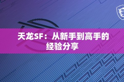 天龙SF：从新手到高手的经验分享