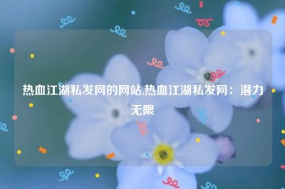 热血江湖私发网的网站,热血江湖私发网：潜力无限