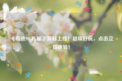 《奇迹MU私服》新鲜上线！超级好玩，点击立即体验！