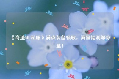 《奇迹MU私服》满点装备领取，海量福利等你拿！