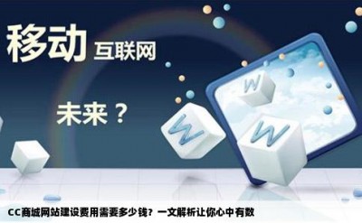 CC商城网站建设费用需要多少钱？一文解析让你心中有数