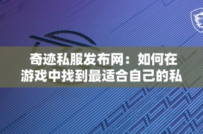 奇迹私服发布网：如何在游戏中找到最适合自己的私服