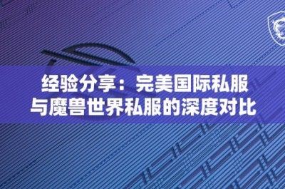 经验分享：完美国际私服与魔兽世界私服的深度对比