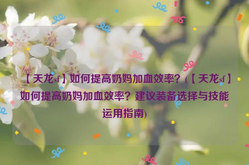 【天龙sf】如何提高奶妈加血效率？(【天龙sf】如何提高奶妈加血效率？建议装备选择与技能运用指南)