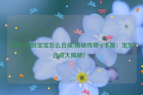 传奇sf手游宝宝怎么合成(揭秘传奇SF手游：宝宝合成大揭秘！)